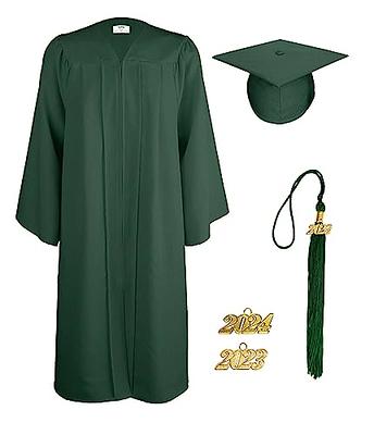 TngHui Unisex Matte Graduation Gown Cap 2023/2024 Year Charm for