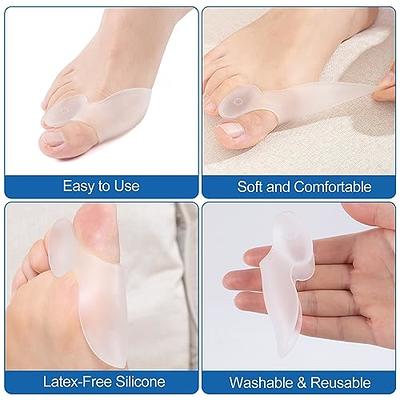 HEBEICRMY 4 PCS Upgraded Version Silicone Bunion Spacers, Gel Toe