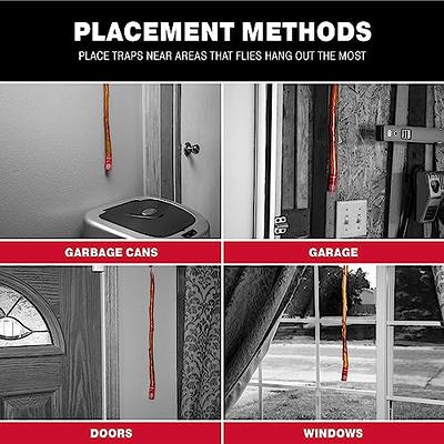 Trappify Hanging Fly Trap - Fly Traps for Indoors and Outdoor - Fly Paper  and Fly Strips - 2 Pk 