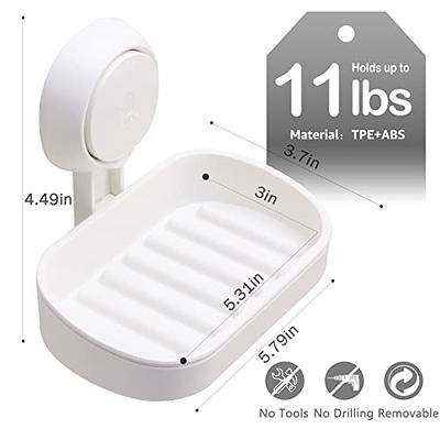 LEVERLOC Soap Holder Soap Dish for Shower Suction Cup Wall Mounted  NO-Drilling Self Draining Removable Waterproof Strong Vacuum Suction Bar Soap  Holder for Shower Bathroom Bathtub Kitchen Sink - Yahoo Shopping