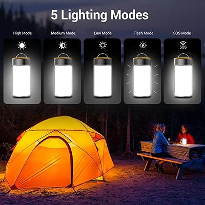 Camping Lights 5 Pack, Portable Camping Light 4 Lighting Modes