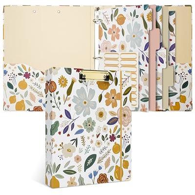 Ospelelf Mini 3 Ring Binder 1 Inch, Cute Binder for 5.5 x 8.5