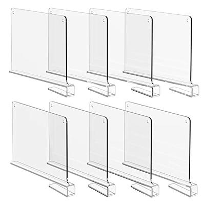 OnDisplay Acrylic Shelf Dividers - Closet Shelves Organizer -  Clothing/Purse Separator (4 pack, 11) 