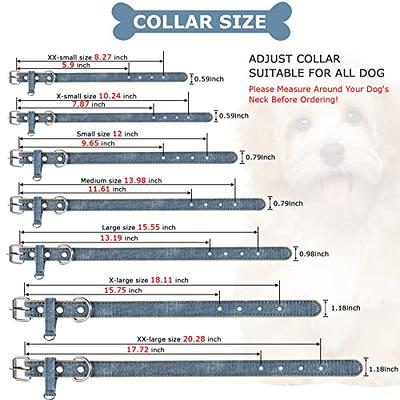 Dog Collar for Small Medium Large Dogs Pet Collars Girl Boy, PU Stamping  Leather Plaid Dogs Collar Adjustable Chihuahua Teacup Yorkie Puppy Collar