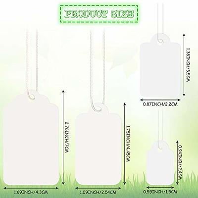 200 Price Tag Marker Tags Gift Tags With White String Attached String Blank  Paper Price Tag Tags Can Be Used To Display Tag Prices For Gifts Jewelry,  Clothing, 1.38 X 0.87 Inches
