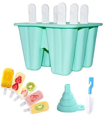 YSBER Popsicle Molds -10 Pieces Easy Release - Reusable BPA Free Silicone  Ice Pop Molds Maker With Silicone Funnel & Cleaning Brush.