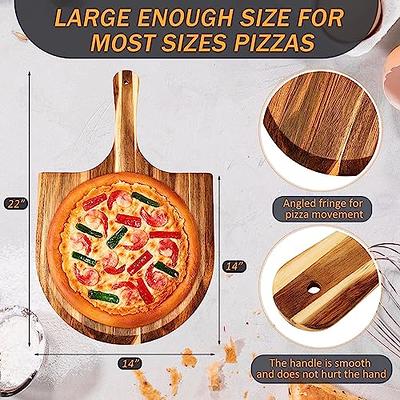 14 Inches Pizza Peel with Pizza Cutter Wheel and Pizza Server