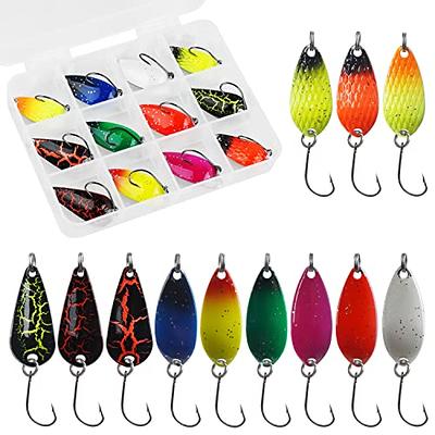 Trout Fishing Spoon Lure Set Single Hook Trout Lures Hard Metal