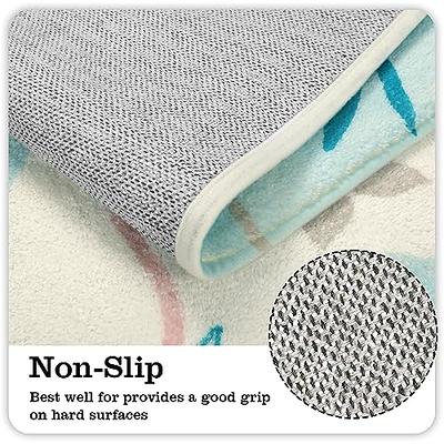 MitoVilla Dark Grey Bathroom Rugs, Soft Chenille Small Bath Mats for  Bathroom Non Slip, Thick Washable Plush Bath Rugs, Modern Absorbent Shower