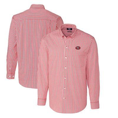 Men's Cutter & Buck Scarlet San Francisco 49ers Throwback Logo Easy Care  Stretch Gingham Big Tall Long Sleeve Button-Down Shirt - Yahoo Shopping