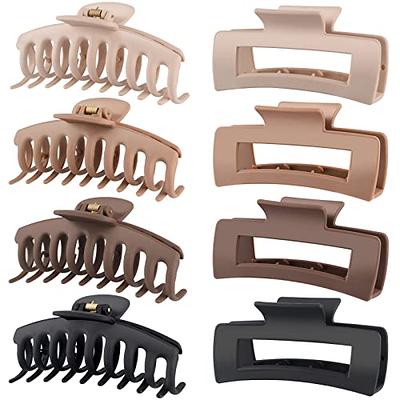  LUKACY 6 Pack Large Metal Hair Claw Clips - 4 Inch