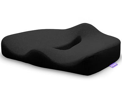 TOP COMFORT Orthopedic Patented Seat Cushion, Develop & Designed by Doctor  for Sciatica, Coccyx, Back & Tailbone Pressure & Pain Relief Memory Foam 