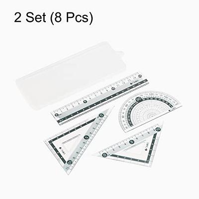 4pcs Ruler Set 20cm/8 Soft Straight Ruler Protractor Triangle Rulers -  Yahoo Shopping