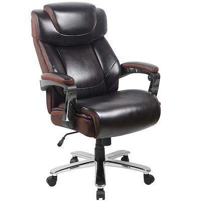 Emma and Oliver Mid-Back White LeatherSoft Ribbed Executive Swivel Office  Chair - Desk Chair