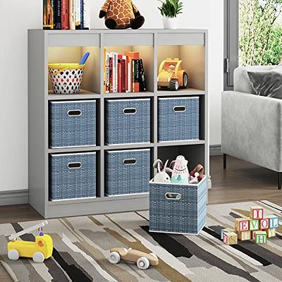 Wisdom Star 6 Pack Fabric Storage Cubes with Handle, Foldable 12 Inch Cube  Storage Bins, Storage Baskets for Shelves, Storage Boxes for Organizing