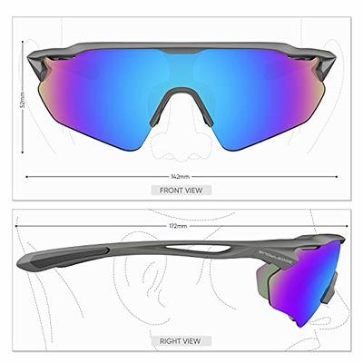 Suoso Polarized Sunglasses Men Sports Sunglasses Womens: UV400 Protection Sunglasses For Women Flexible Frame Wrap Around Cycling Glasses For Baseball