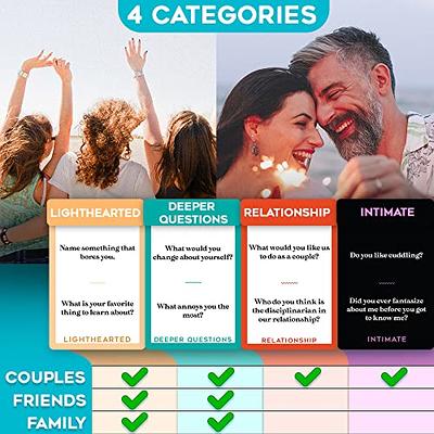 400 Questions for Couples, Family, Friends - Conversation Cards for  Relationship Building - Intimate Date Night or Fun Family Activity for  Adults - Deep, Intimacy Deck - Card Game to Start Talking - Yahoo Shopping