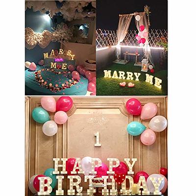 MUMUXI Marquee Light Up Letters, Large Light Up Numbers, Battery Powered  and Bright with Every Letter of the Alphabet, For Wedding, Birthday,  Party, Celebration, Christmas or Home Decoration (A)