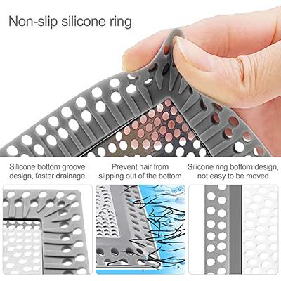 LEKEYE Shower Drain Hair Catcher  Shower Drain Cover Stainless Steel and  Silicone - Yahoo Shopping