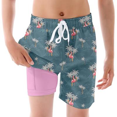Century Star Mens Swim Trunks 5 inch Inseam with Compression Liner Quick Dry Swimming Trunks Bathing Suit Board Swim Shorts