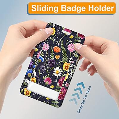 Plifal Badge Holder with Retractable Reel, Flower ID Name Tag Work Badge  Clip Botanical Heavy Duty Vertical Card Protector Cover Case for Work  Office Nurse Medical Student Teacher Women - Yahoo Shopping