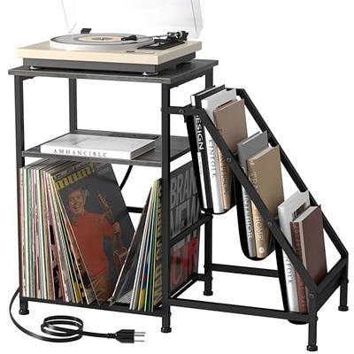 LELELINKY Large Record Player Stand, Turntable Stand with Storage, Vinyl  Record Holder with Display Area, Record Player Table Holds Up to 300  Albums, Record Stand for Music room Living Room-Natural - Yahoo