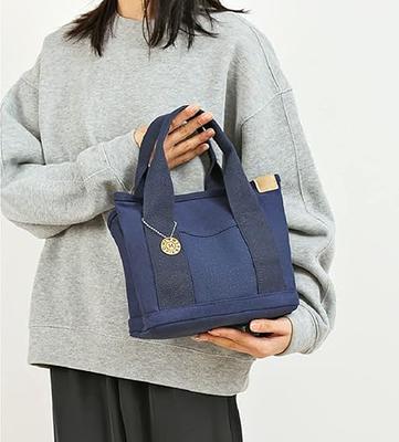 MINGRI Canvas Tote Bag for Women Small Mini Tote Bags with Pockets Small  Canvas Handbag Tote Bag with Zipper Mini Tote Purse Mini Travel Bag with  Compartments,without Shoulder Strap,Blue - Yahoo Shopping