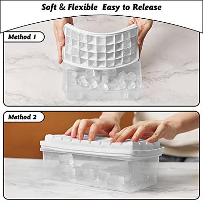 Silicone Ice Cube Maker Bucket with Lid Makes Small Size Nugget