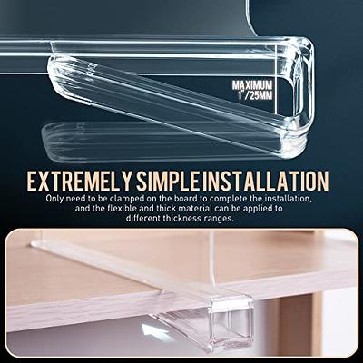 Acrylic Wooden Shelf Dividers 4 PCS Adjustable Clear Plastic Separators NEW