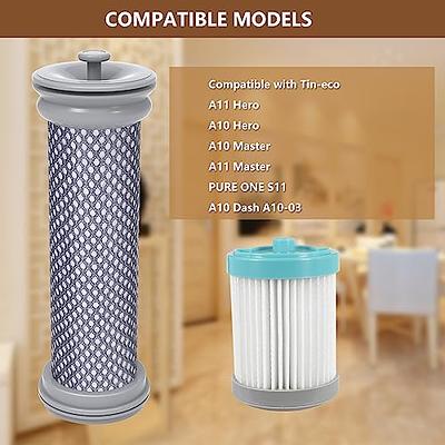 Replacement Filter kit Compatible with Tineco A10/A11 Hero, A10/A11 Master  PURE ONE S11, PWRHERO11 Snap Cordless Vacuum Cleaner, 2 Pack Pre Filters 