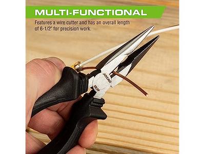 Knipex Long Nose Pliers, W/Cutter, 12 AWG 26 11 200 S1