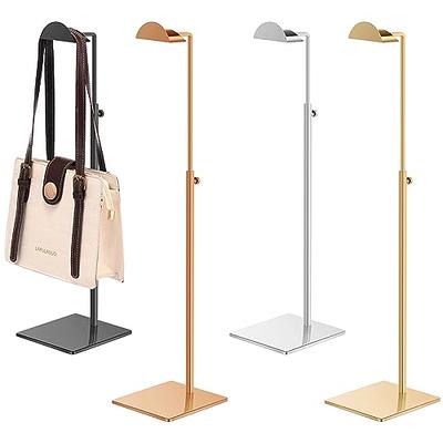 YIFU Display 2 Pack Black Bag Handbag Display Stand - Retail Countertop Adjustable Height Purse Display Stands Rack - Metal Purse Display Holder for