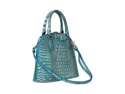 BRAHMIN Melbourne Collection Small Deep Azure Finley Carryall Satchel Bag