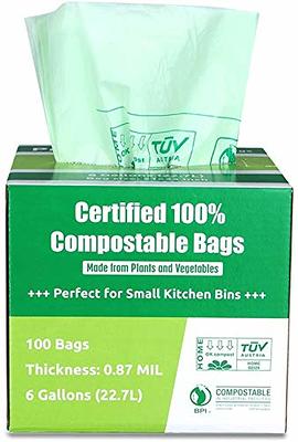 ProGreen 100% Compostable Bags 13 Gallon, Extra Thick 0.87 Mil, 30