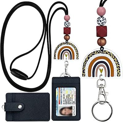 Bead Teacher Lanyard For Id Badges And Keys With Keychain