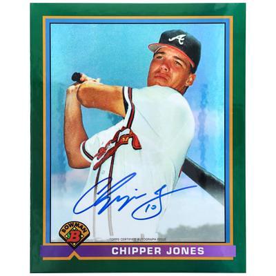 Framed Facsimile Autographed Chipper Jones 33x42 Atlanta White