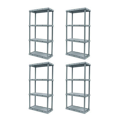 Gracious Living Knect A Shelf 3 Shelf Interlocking Organizers, White (3 Pack)