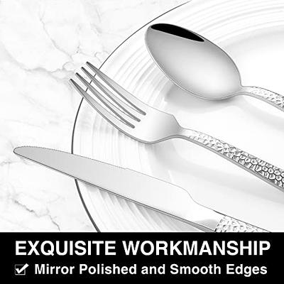 Hiware Dinner Spoons Set, Food Grade Stainless Steel Spoons Silverware for  Home, Kitchen or Restaurant - Mirror Polished, Dishwasher Safe, Set of 12