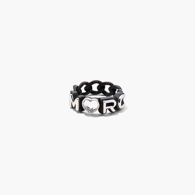 MARC JACOBS The Charmed Marc Chain Ring in Black Multi, Size 6 - Yahoo  Shopping