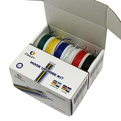 CBAZY Hook up Wire Kit (Stranded Wire Kit) 24 Gauge 6 Colors 32.8