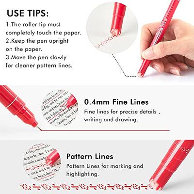 Curve Highlighter Pen Set, 6pcs Linear Colors Flowing Markers with 6 Curve  Shapes Fine Tips, Journal Planner Pens Flownwing Pens for Note Taking