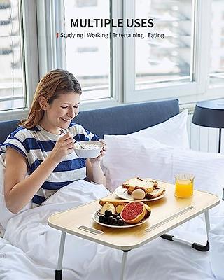 Bed Trays for Eating, Breakfast Tray with Handle, Wood Bed Tray