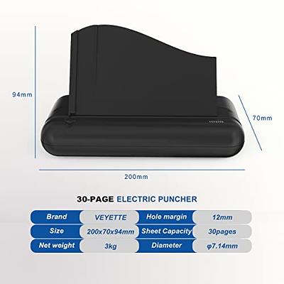 School Smart Paper Punch, Adjustable 2 or 3-Hole, 12 Sheet Capacity, Black