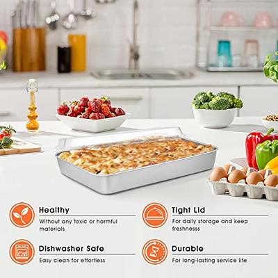 HONGBAKE Bakeware Sets, Baking Pans Set, Nonstick Oven Pan for Kitchen with  Wider Grips, 10 Pieces Including Rack, Cookie Sheet, Cake Pans, Loaf Pan
