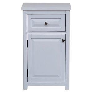 Nestfair 23.62 in. W x 11.8 in. D x 39.57 in. H White Bathroom Standing Storage Linen Cabinet with 3 Drawers and 1 Door