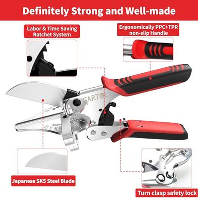 GARTOL Miter Shears- Multifunctional Trunking Shears for Angular Cutting of Moulding and Trim, Adjustable at 45 to 135 Degree, Hand Tools for Cutting