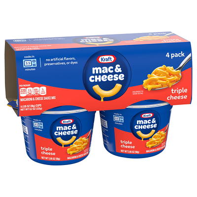 Kraft Original Mac N Cheese Macaroni and Cheese Cups Easy Microwavable  Dinner, 4 ct Pack, 2.05 oz Cups