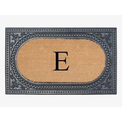 A1 Home Collections A1hc Natural Beige 24 in x 38 in Rubber and Coir Low Profile, Outdoor Entrance Durable Doormats