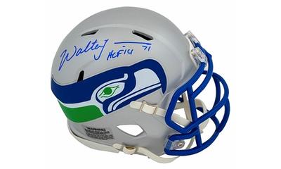 Marshawn Lynch Seattle Seahawks Autographed Riddell Lunar Eclipse Alternate Speed Mini Helmet - Signed in Blue Ink