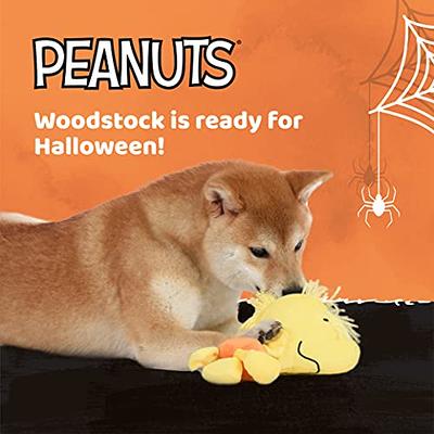 Peanuts for Pets 9 Halloween Woodstock Pumpkin Big Head Plush Dog Toy with Squeaker | Snoopy Plush Dog Toys, Cute Dog Toys | Sq